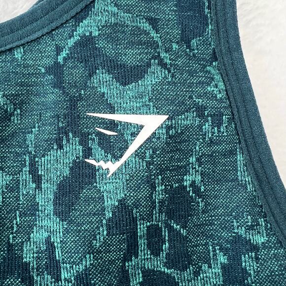 Gymshark Adapt Animal Seamless Sports Bra Teal Medium - Picture 5 of 8